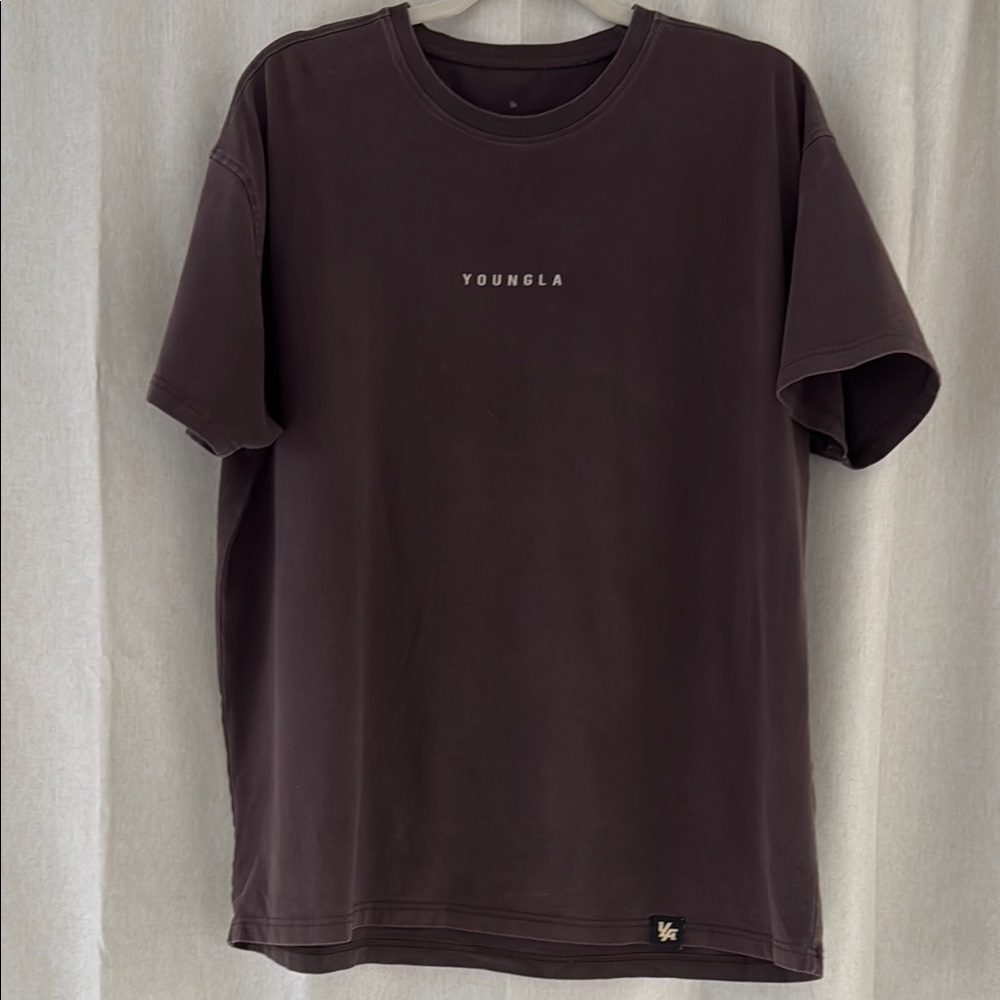 YoungLA Black Short Sleeve Tee Classic Crew Neck